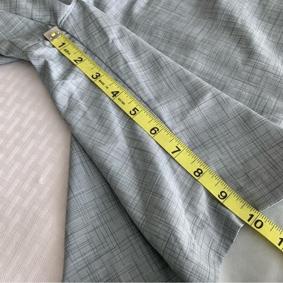 Callaway Golf Shorts Mens 34 Gray plaid 10" Inseam Bermuda Flat Front Preppy - Picture 10 of 10